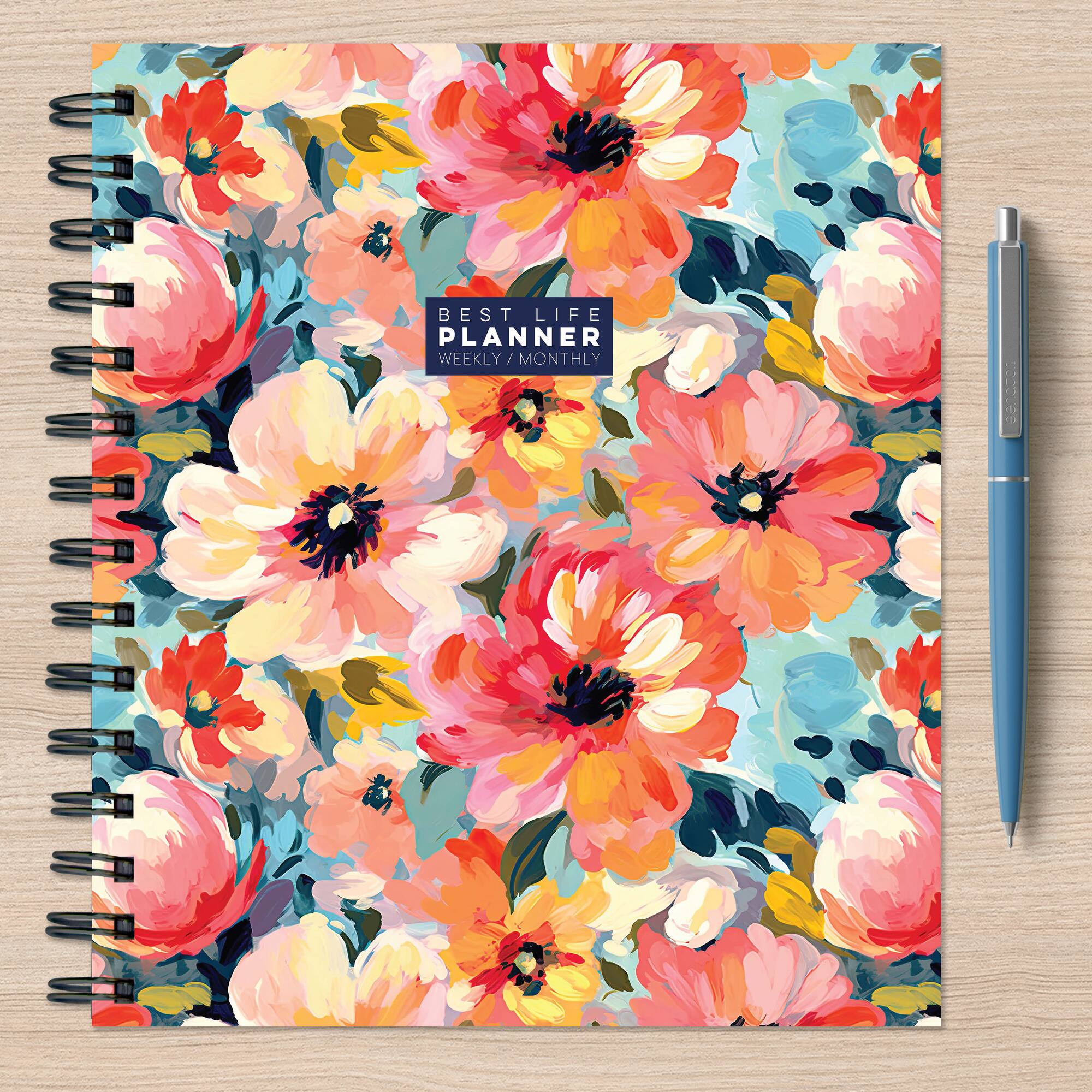 Floral Weekly Monthly Luxe Planner